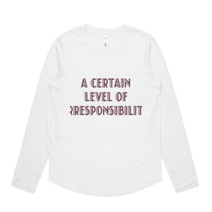 Irresponsible - Womens Curve Longsleeve Tee Thumbnail